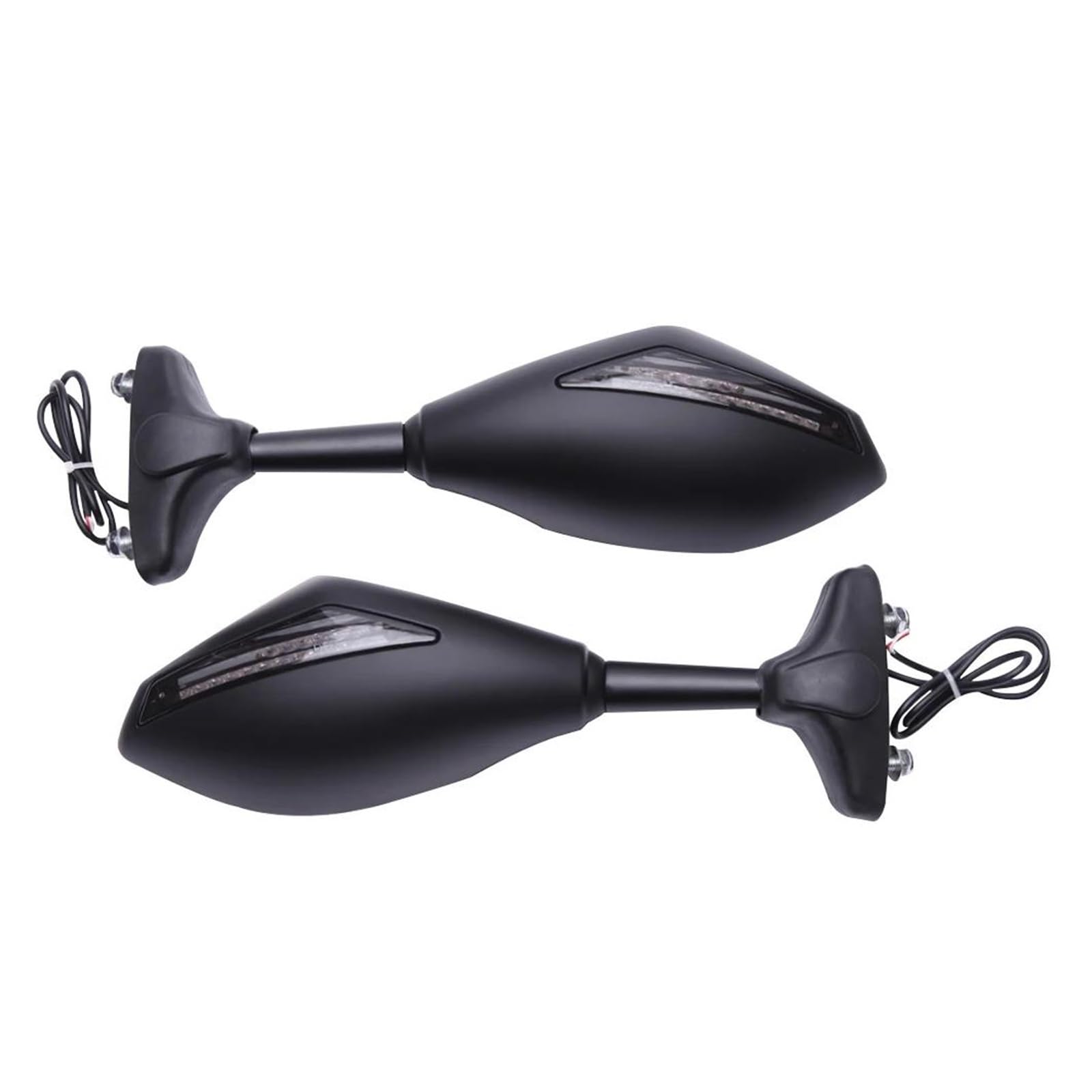 Motorfiets Spiegel 2 X LED-knipperlichten Zijspiegels Met LED-richtingaanwijzer 10 Mm Motorfiets Achteruitkijkspiegel Voor Suzuki Zijkant Achteruitkijkspiegel(Color:2