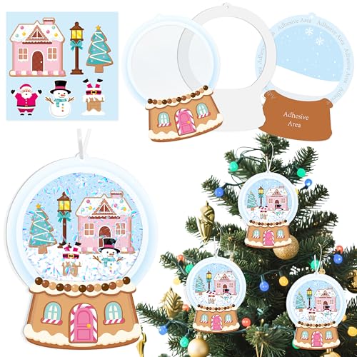Globo de nieve de jengibre WATINC: kit de manualidades navideñas para el hogar y la escuela