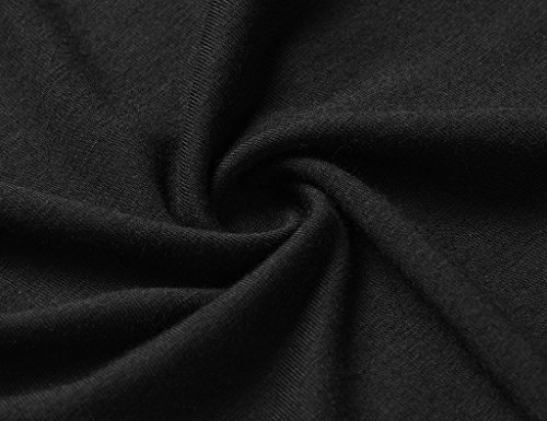 Jollielovin Women's Short Sleeve Loose Fit Flare Hem T Shirt Tunic Top (Black, Xl (1X)) #TOP4