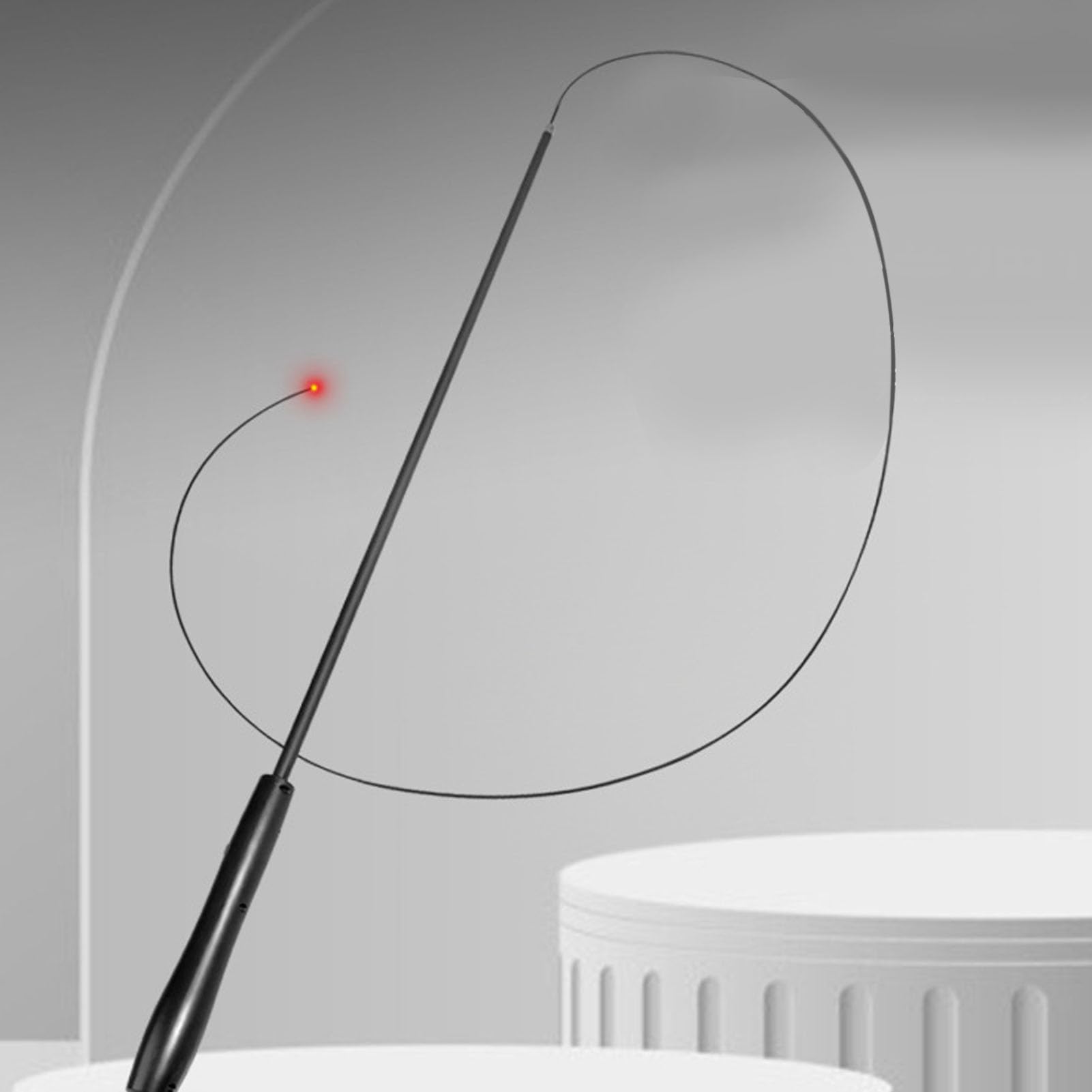 Naroote Baguette Rétractable pour Chat, Baguette Télescopique pour Chat, Jouet Interactif à Lumière LED avec USB Rechargeable, Idéal pour Jouer, Faire de l'exercice et Créer des Liens