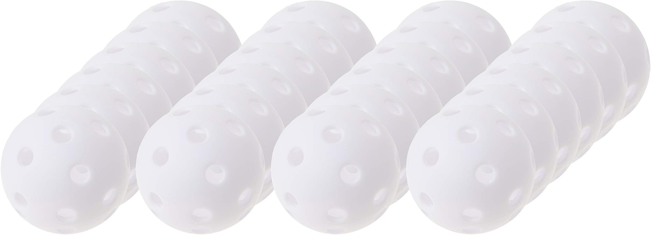 24 Polyurethane White Plastic Golf Balls by Crown Sporting Goods