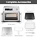 OSTBA French Door Air Fryer Toaster Oven Combo, Airfryer Convection Oven Countertop 10-in-1 Combo, 30% Faster 90% Less Oil, 102 Recipes & 7 Accessories Included 24 QT Stainless Steel