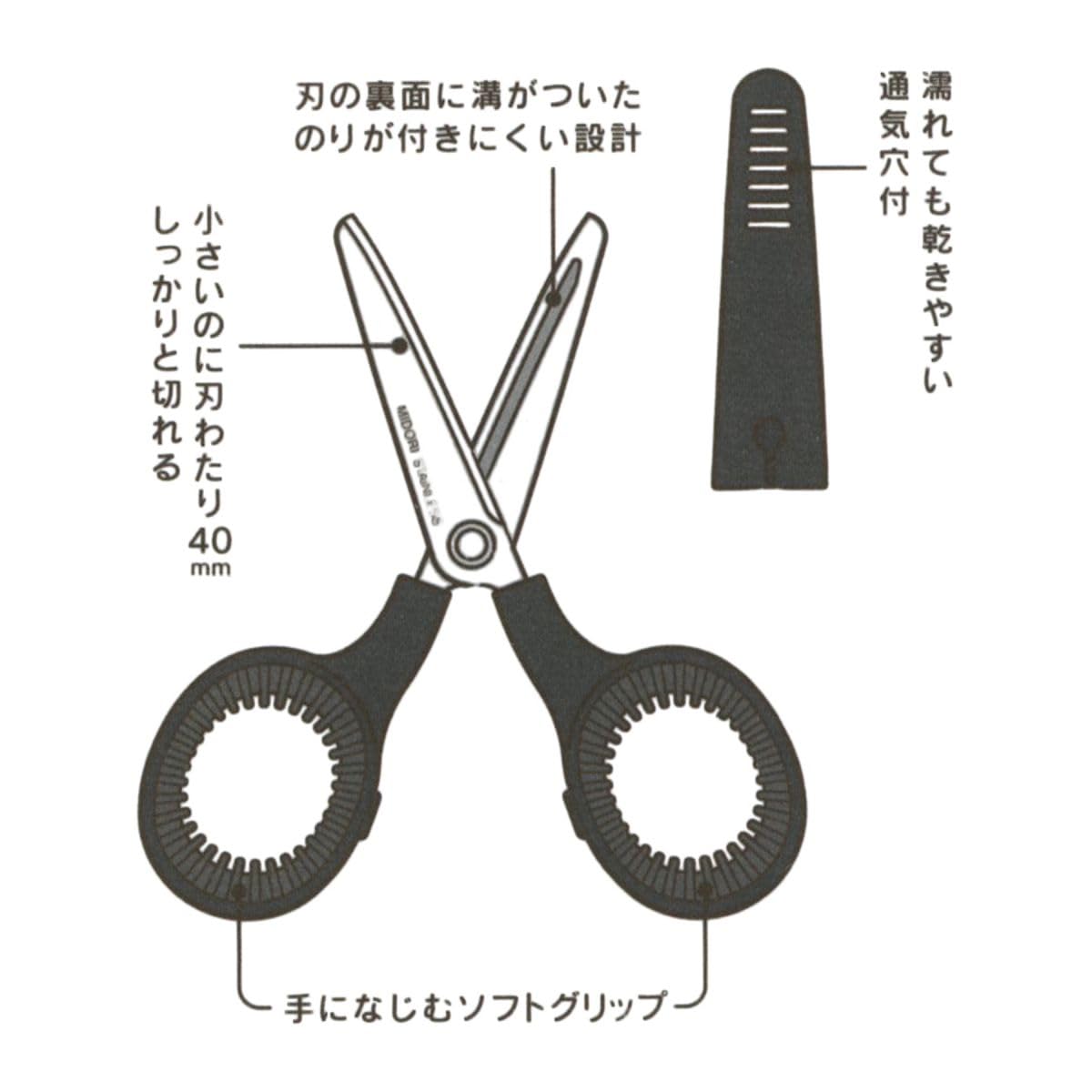 Amazon.co.jp: ミドリ ハサミ ミニハサミ 白 35559006 : 文房具
