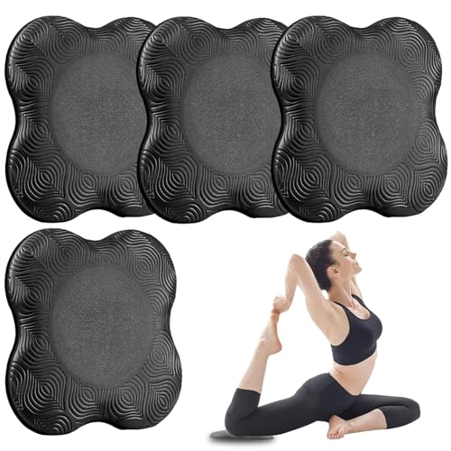 SUNOYA Kniekissen Yoga, 4 Stück Rutschfest Yoga Knie Pad,...