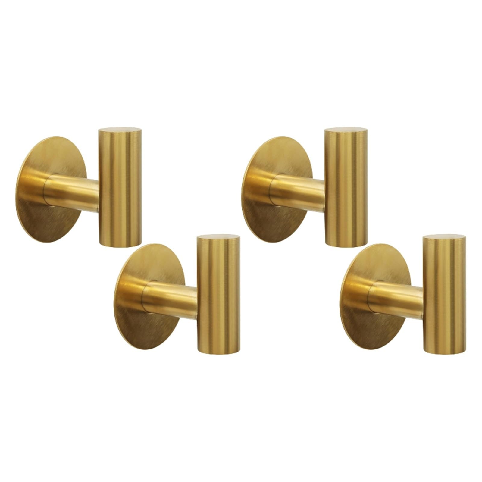 Zguouzantye Gold 4Pcs 2-4 Pcs Adhesive Hooks, Multipurpose Coat Hanger