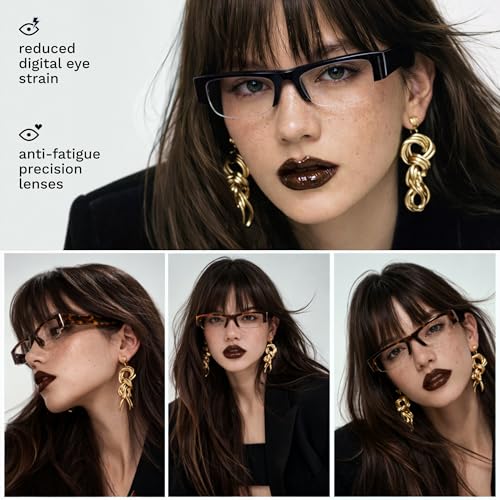 Image of livho Blue Light Blocking Glasses for Women and Men, Lightweight Metal Frame Computer Glasses, Anti Eye Strain, UV Protection