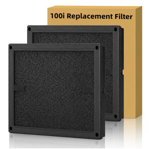 Image of 2 Pack 100i Replacement Filter Compatible with PuroAir 100i Air Purifier | 3-in-1 H13 True HEPA High-Efficiency Activated Carbon Filter