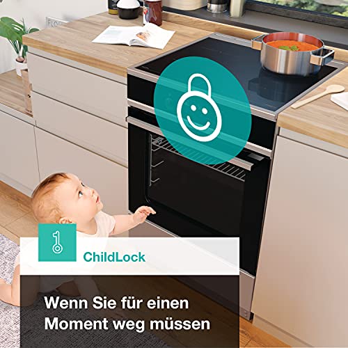 Gorenje BPS 6737 E02B Einbau-Backofen, 77 Liter, Pyrolyse, Heißluft, ExtraSteam, Gentle Close & Open, AirFry, PerfectGrill, PizzaMode 300°C, ChildLock, schwarz