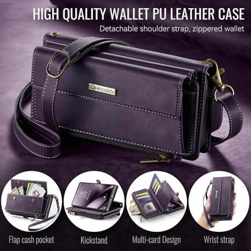 Étui iPhone 12 Pro Max housse portefeuille cuir mat avec fermeture éclair et sangle - 3