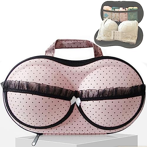 HNJZX Travel Bra & Underwear Organizer Bag Pink