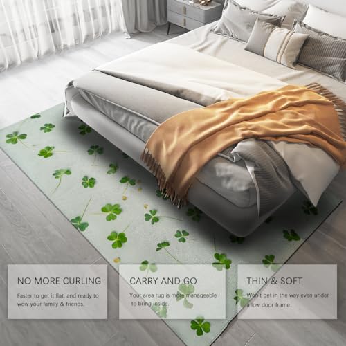 Tapis à feuilles vertes pour chambre de fille et garçon - 5