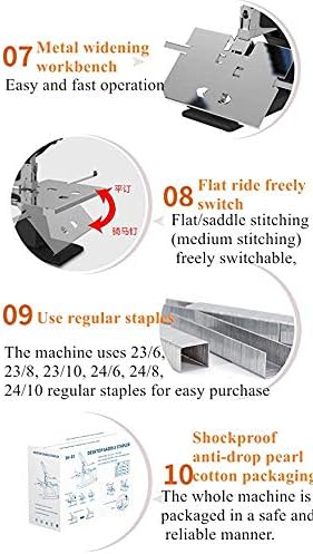 Miniatura 5 de CGOLDENWALL Máquina de encuadernación A4 de grapas planas para montar con costuras A3 y ahorro de trabajo pesado SH-03