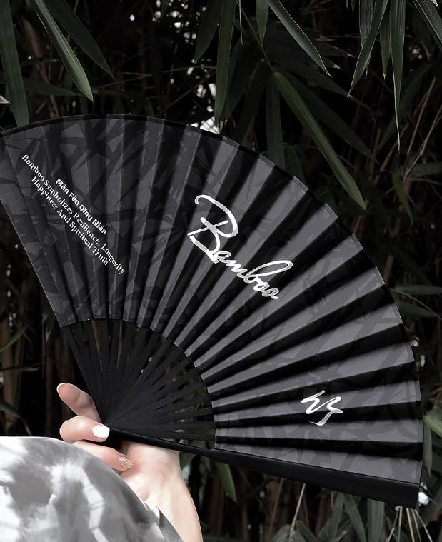 ARYU Plum Orchid Bamboo Chrysanthemum Ancient Style Fan Folding Fan Hanfu Dance Folding Portable
