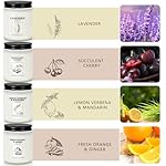 Soy Wax Scented Candle Gift Set, 4 Pack Lavender, Orange & Lemon Scents, Long Lasting Aromatherapy Candles for Home, Relaxing Gifts for Women, Perfect for Holiday, Thanksgiving & Christmas - Image 2