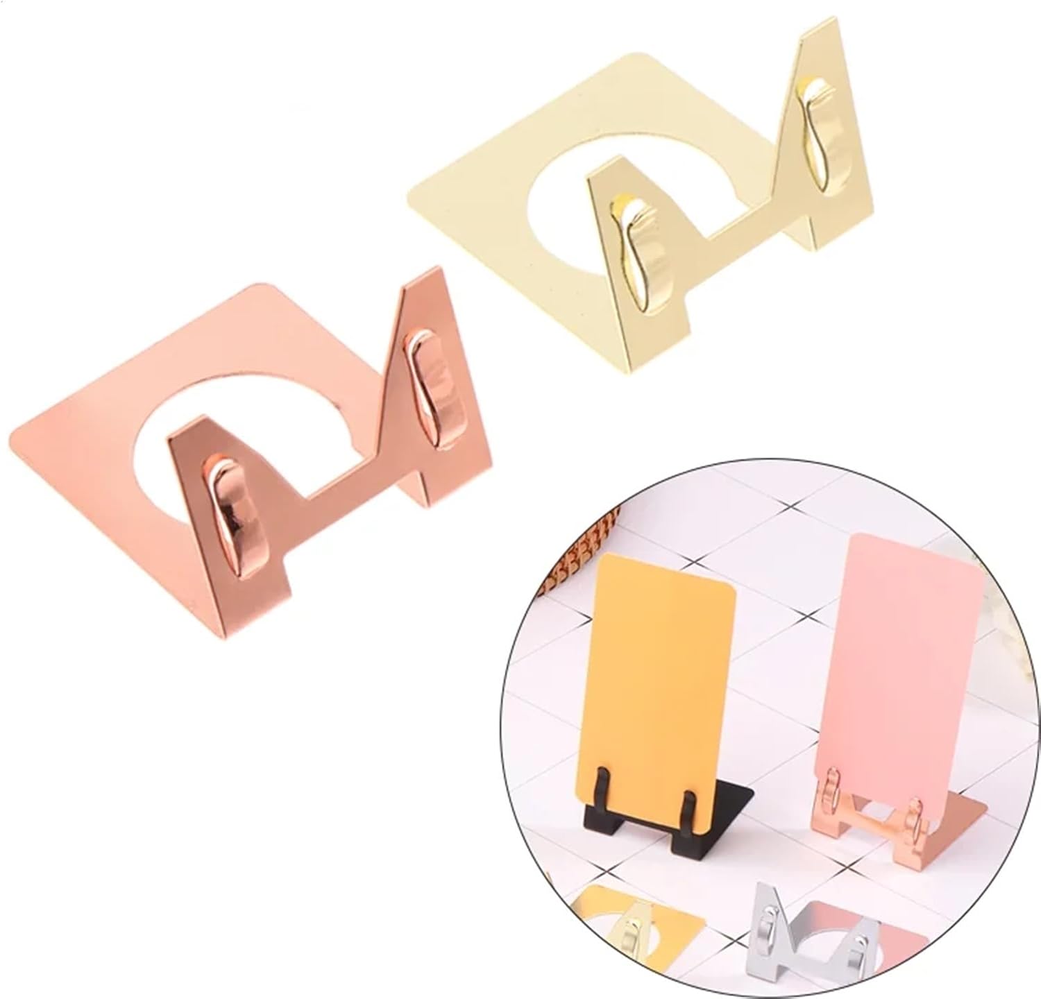 24/48 Pcs Stainless Steel Price Tag Clips for Retail Store Table Number Sign Holder