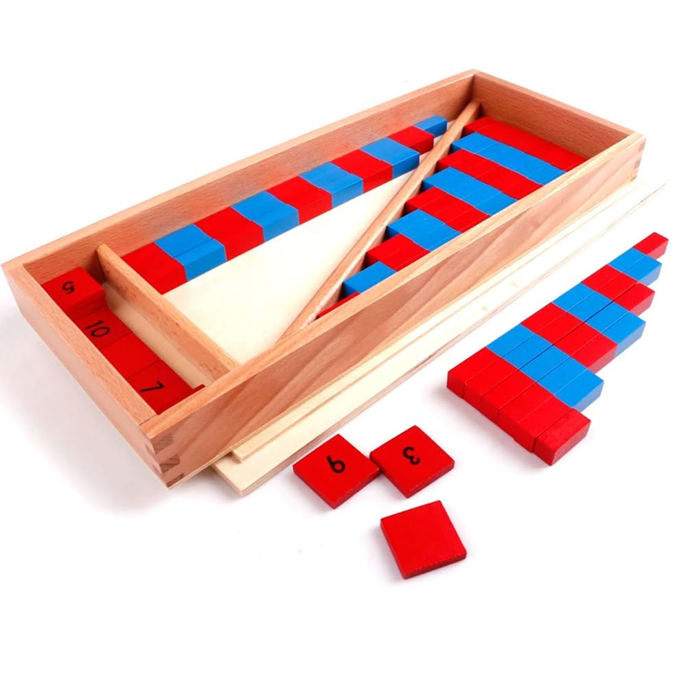 ttnmrc Montessori Number Rods Wooden Math Learning Set