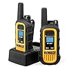 DEWALT Heavy Duty Walkie Talkies - DXFRS300 Waterproof, Shock Resistant, Long Range & Rechargeable Site Radio Walky Talkie with VOX