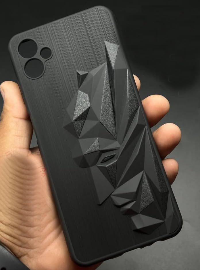 Image of NIUKIN Mobile Case for Samsung Galaxy F14 5G | 3D Engraved Design | Shockproof Scratch Proof Cover Black
