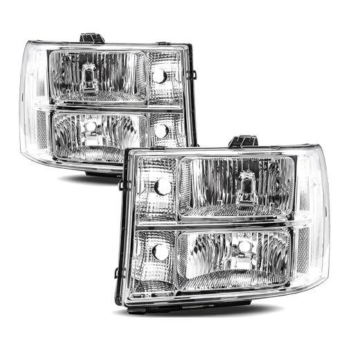 APSVE Headlights Assembly for 2007-2013 GMC Sierra 1500, 07-14 Sierra 2500HD 3500HD Replacement...