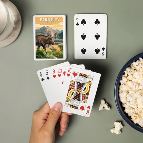 Lantern Press Park City Utah, Naipes Poker 52 cartas miniatura 2