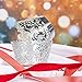 YOZATIA 60 Silver Vine Lace Cupcake Wrapper, Laser Cut Cupcake Liners for Weddings Birthdays Tea Parties and any Special Event- Silver