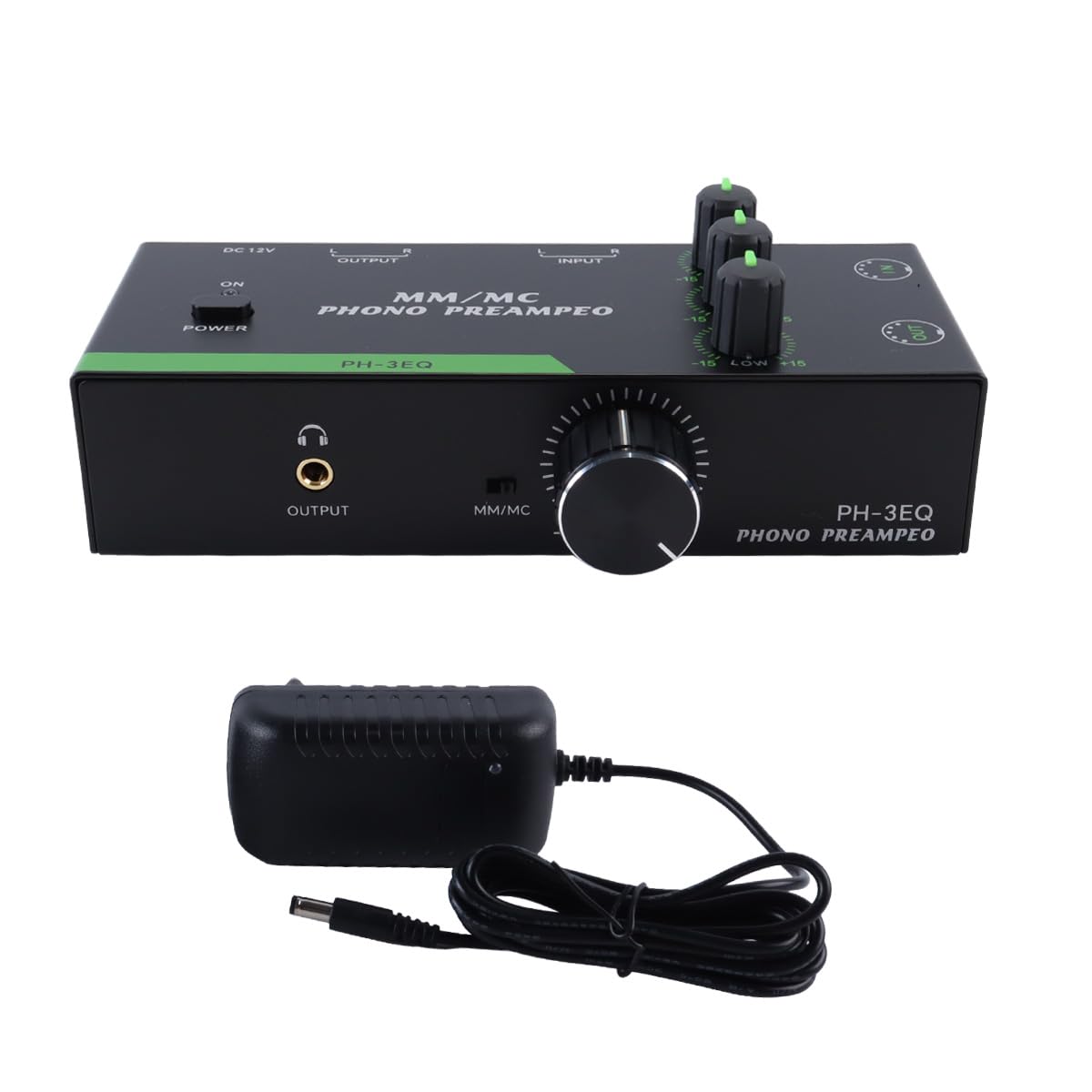 Riven MM MC Phono Vorverstärker 3 Band EQ Einstellbare Verstärkung 5 Pin XLR Eingang Ausgang Plattenspieler Verstärker