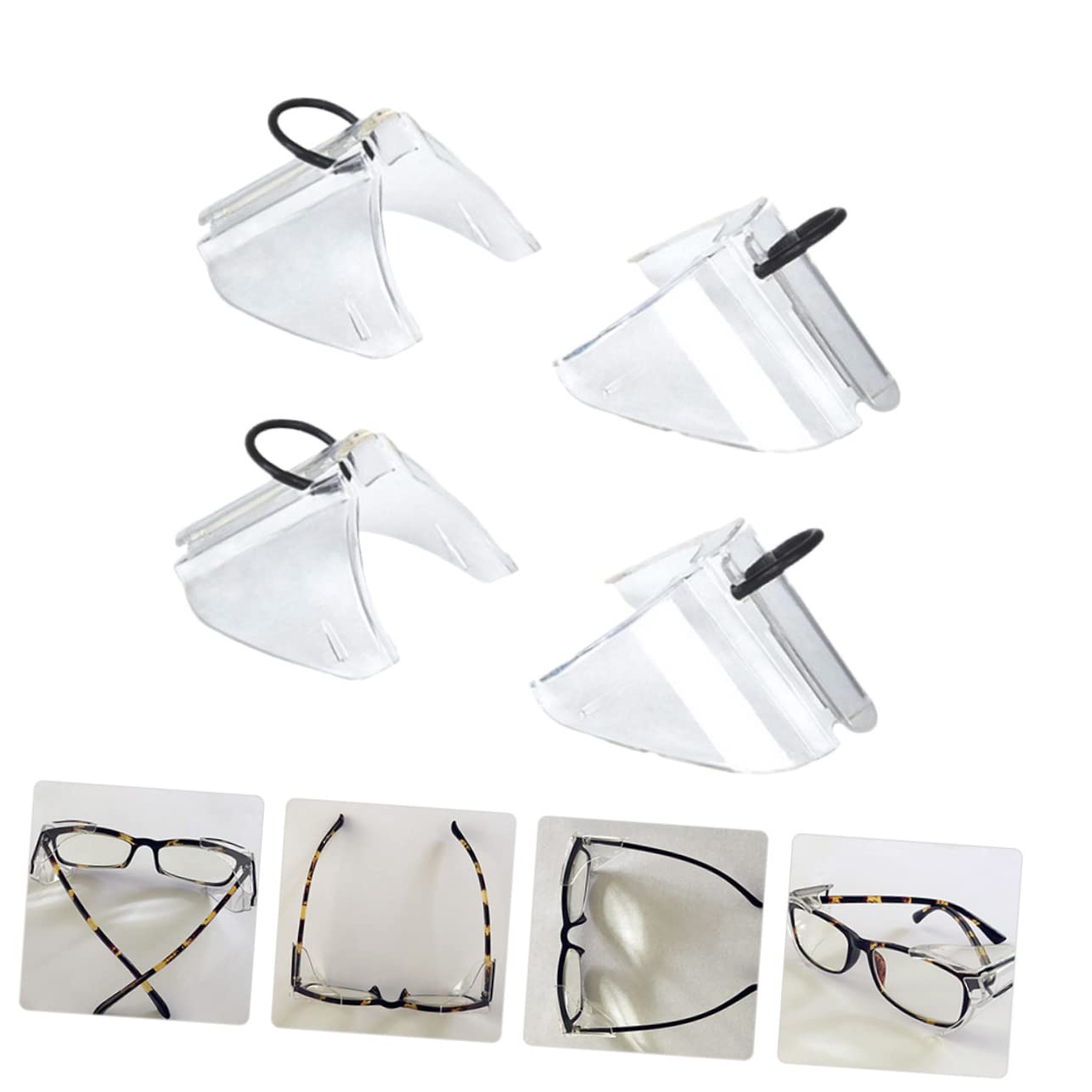 Protectores laterales for gafas de seguridad,Protector lateral transparente for seguridad,6 pares de protectores de flanco Gafas de seguridad Protectores laterales Protección for los ojos Protectores