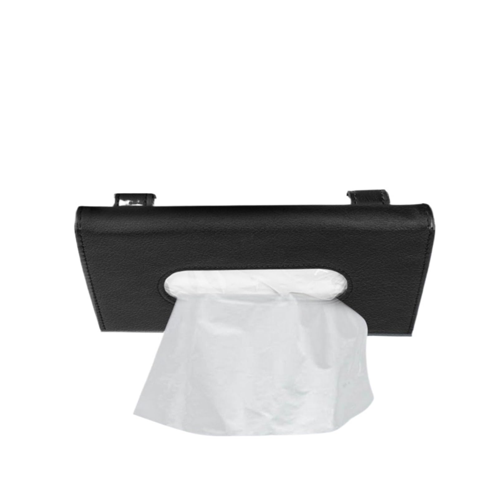 1PCS Paper Towel Bag Car Leather Creative Seat Back Armrest Car-mounted Storage Tissue Box(Black)