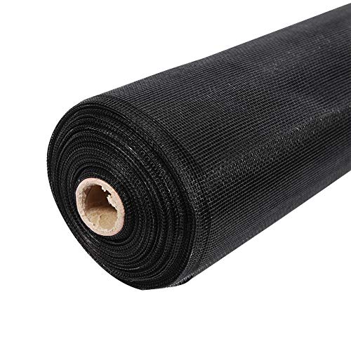 Image of UR LITTLE SHOP Mosquito Net for Windows Fiberglass Mesh Full Bundle /Full Roll 4 /100 Feet (120 /3000 Cm) 48 /1200 Inches with 1 Year Guarantee (Black Color)
