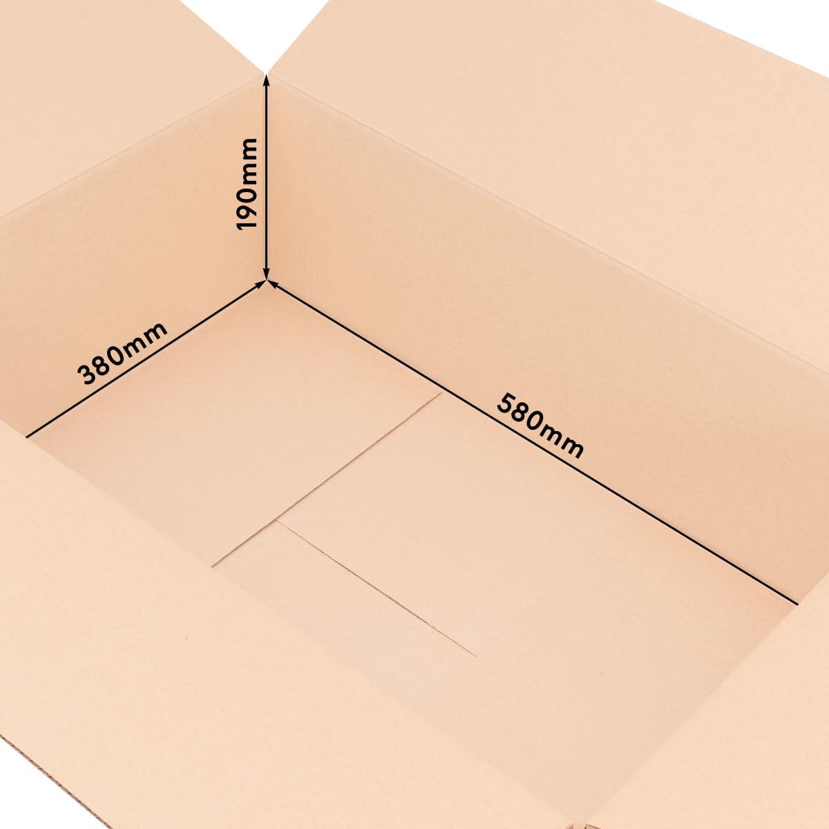 verpacking Faltkartons 580 x 380 x 190 mm Braun (Außenmaß 585 x 385 x 200 mm) KK 112 1-wellig Versandkarton für mittelgroße Waren DHL Paket DPD GLS Hermes Kartons (40 Stück)