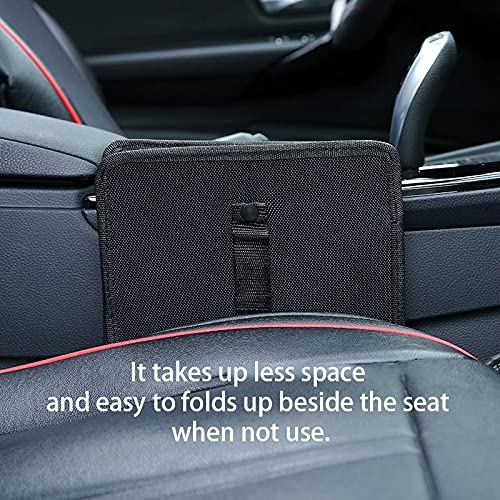 Image of N C Oxford Foldable Car Garbage Can Hanging Trash Can Bin Waterproof Multifuntional Car Organizer Wastebasket Vehicle Accessory for Travel and Camping Small