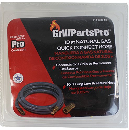 Brinkmann Universal Natural Gas Quick Connect Hose, 10 Foot Length, 3/8" Connections
