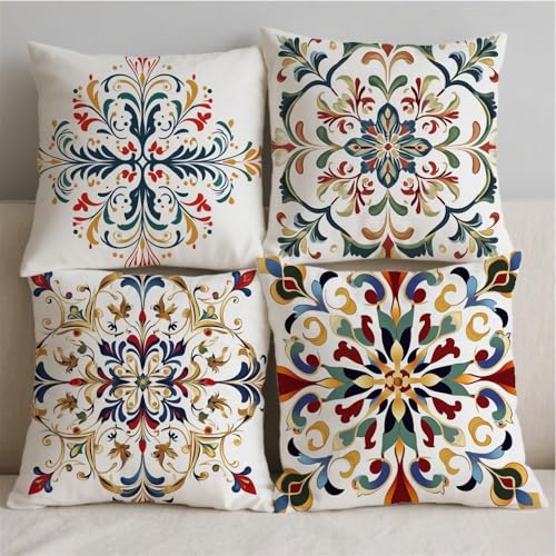 Housse coussin exterieur 80x80cm imperméable grand format résistant lin violet - 3