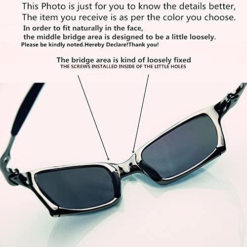 Top Sports Squared Sunglasses Polarized Alloy Metal Frame Iridium Mirror Riding4