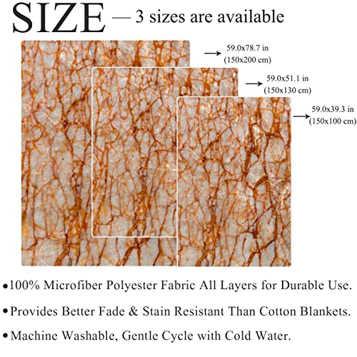 Couverture polaire texture marbre moderne jeté de lit chic pour chambre - 5