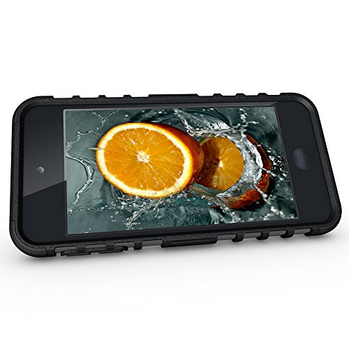 Ipod Touch 6Th 5Th Generation Case With Kick Stand, Hybrid Heavy Duty Cover, Slim Fit Rugged Bumper Cases With Kickstand For Apple I Pod Touch 6 Th 5 Th (Black With Stand) #TOP1