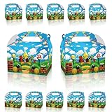 XZZ 12 Pcs Super Brother Party Supplies Set Super Video Games goodie boxes Super Bros Birthday Party Decorations for Kids Baby Shower