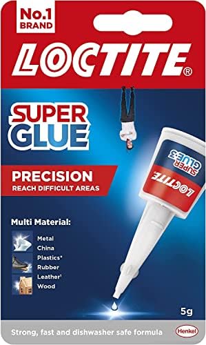 Loctite Precision, Strong All Purpose Liquid Adhesive for Accurate Repairs, Instant Super Glue for Various Materials, Clear Glue, 5g