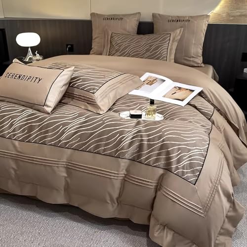 FUNEWBO Ultra Soft King Comforter Set,Duvet Cover 4 Pieces