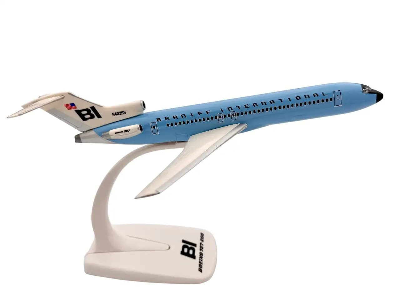 Limox Boeing 727-200 Braniff Blue N403BN 1:200 Modellino di aereo