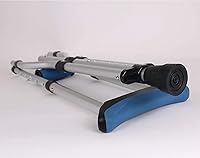 Vista 7 de Carex Muletas plegables de aluminio para debajo del brazo para adultos de 4 pies 11 pulgadas a 6 pies 1 pulgadas, 2 muletas ligeras incluidas