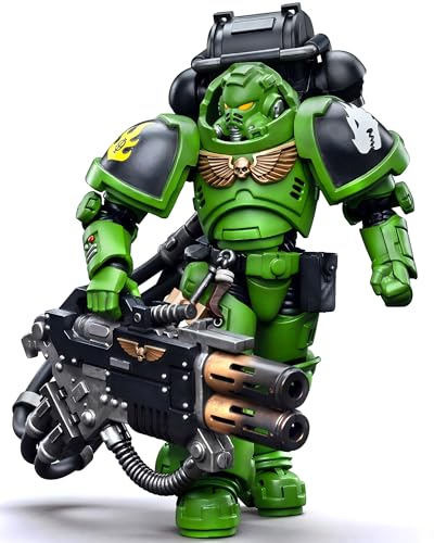 JOYTOY Warhammer 40K 1/18 Scale Action Figure Brother Xavak Salamanders Eradicators - Articulated Figurine for Collection & Gifts - JT5277