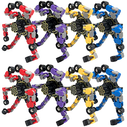 TransformableâFingertip Gyro, Easter Basket Stuffers, DIY Deformation Robotï¼Gyro Fidget Spinnerï¼Gyro - transformable fingertip Anxiety Stress Relief Toy Valentines Day Gifts for Kids & Him