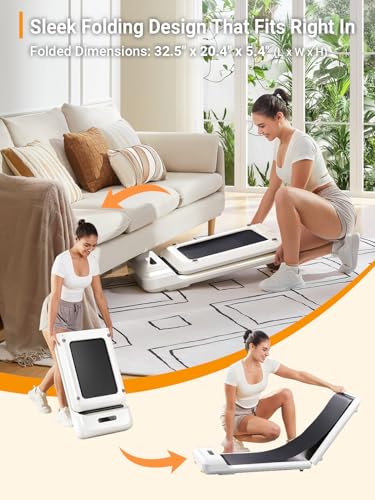 Image of WalkingPad C2 Foldable Walking Pad Treadmill, Under Desk Compact Design | Foldable design for compact storage and space saving, Smart FootSense control and LED display for easy daily walking use