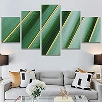 SIGNWIN 5 Panel Canvas Wall Art Abstract Closeup Colorful Digital Art Lights for Home Decorations Ready to Hang - 60