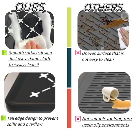 Image of Stove Top Covers for Electric Stove, Glass Stovetop Cover 30x21inch | Silicone Flat Dish Drying Mats for Kitchen Counter, Cooktop Oven Guard Mat for Kitchen RV
