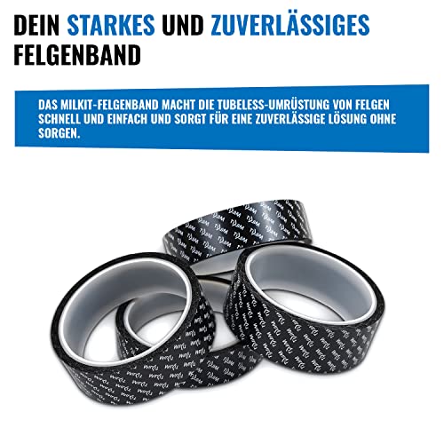 milKit - Tubeless Felgenband - Felgenschutzband - Rim Tape für Rennrad, MTB, Gravel - Felgenband 28 Zoll - 10 Meter (32 mm) – Ansicht 5