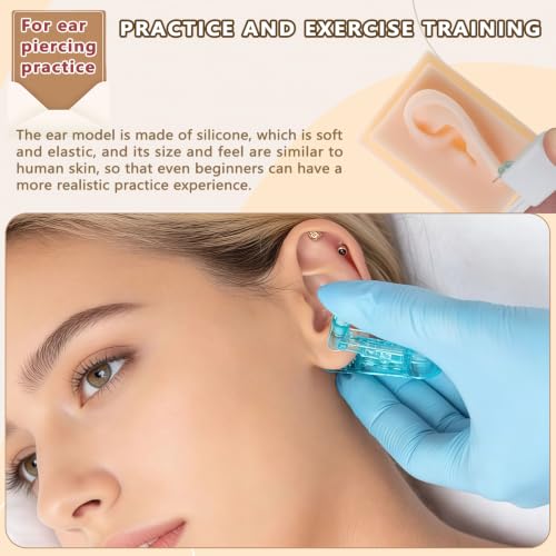 Image of 1 Pair Silicone Ear Model, Human Ear Model,Realistic Body Ear for Earrings Display,Ear Piercing Teaching,Exercise Display Props