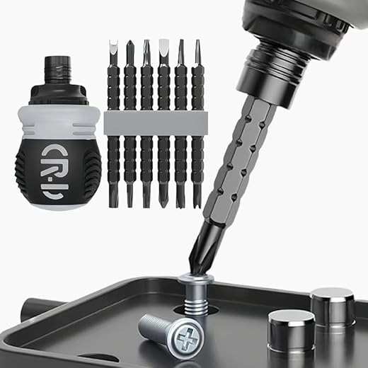 34 in 1 Ratchet Screwdriver Set, Switchable Screwdriver Shape Portable Compact Repair Tool Kit for Home, Electronics, Furniture, Computer, Bike Repairs