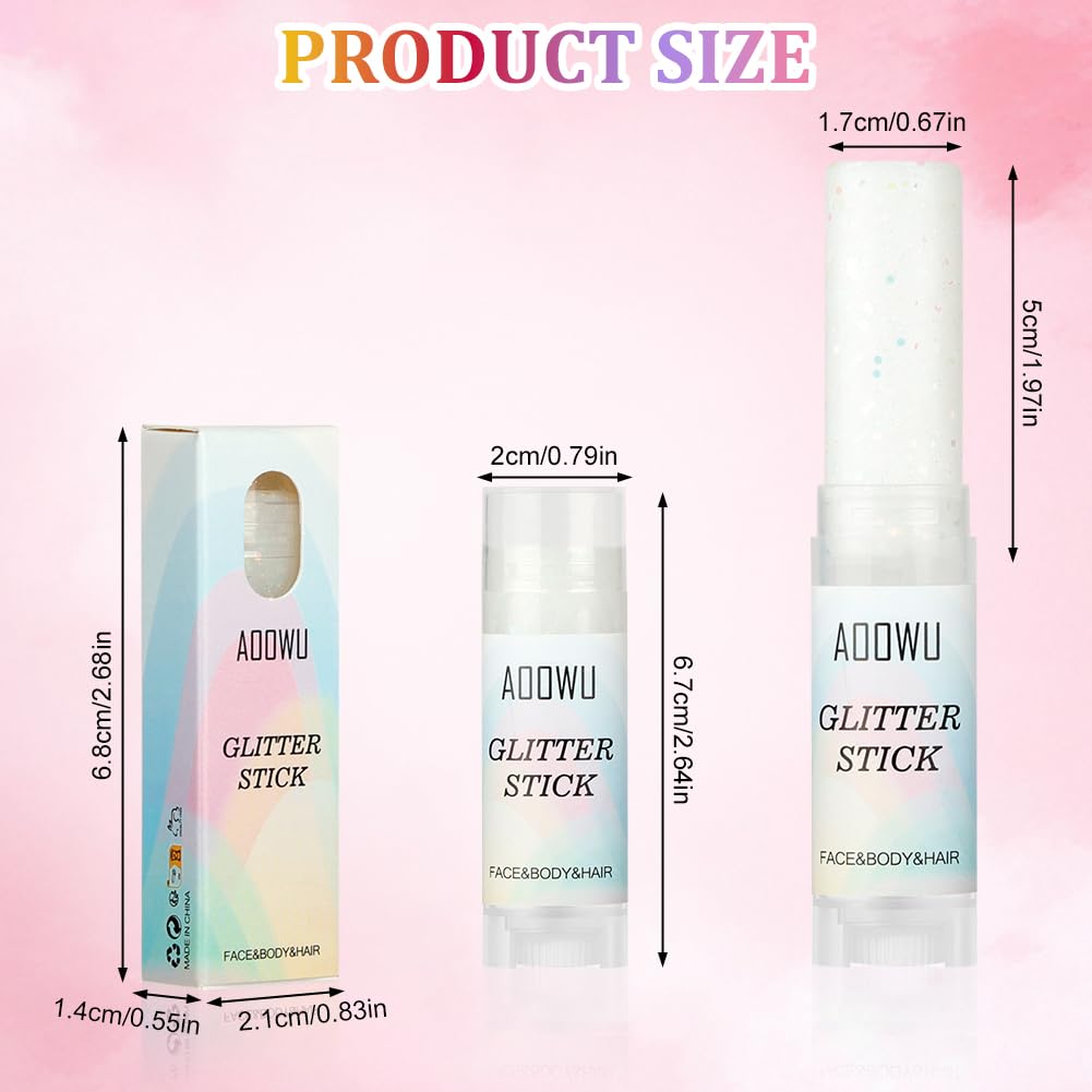 AOOWU Gel Glitter per Viso e Corpo, Body Glitter Gel, Trucco per Carnevale, Chunky Glitter Decorazione per Musica, Festival, in Maschera(Piccole-ZLG03)
